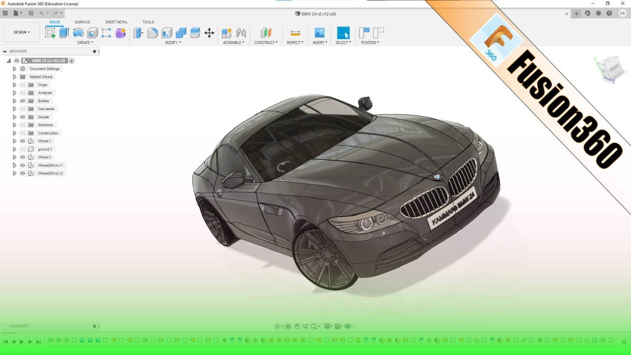 Fusion 360 Modeling BMW Z4