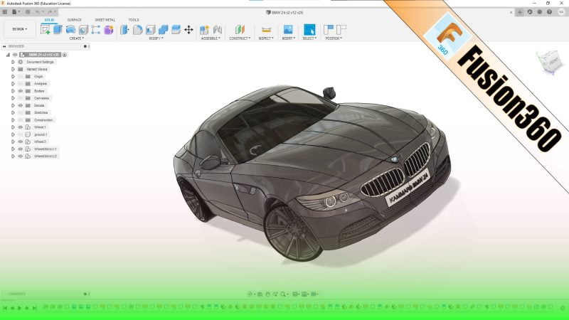 Fusion 360 Modeling BMW Z4