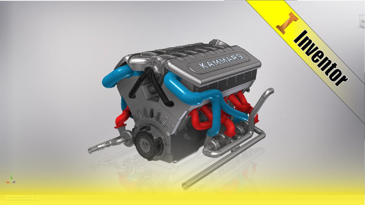 Autodesk inventor Modeling V12 Engine