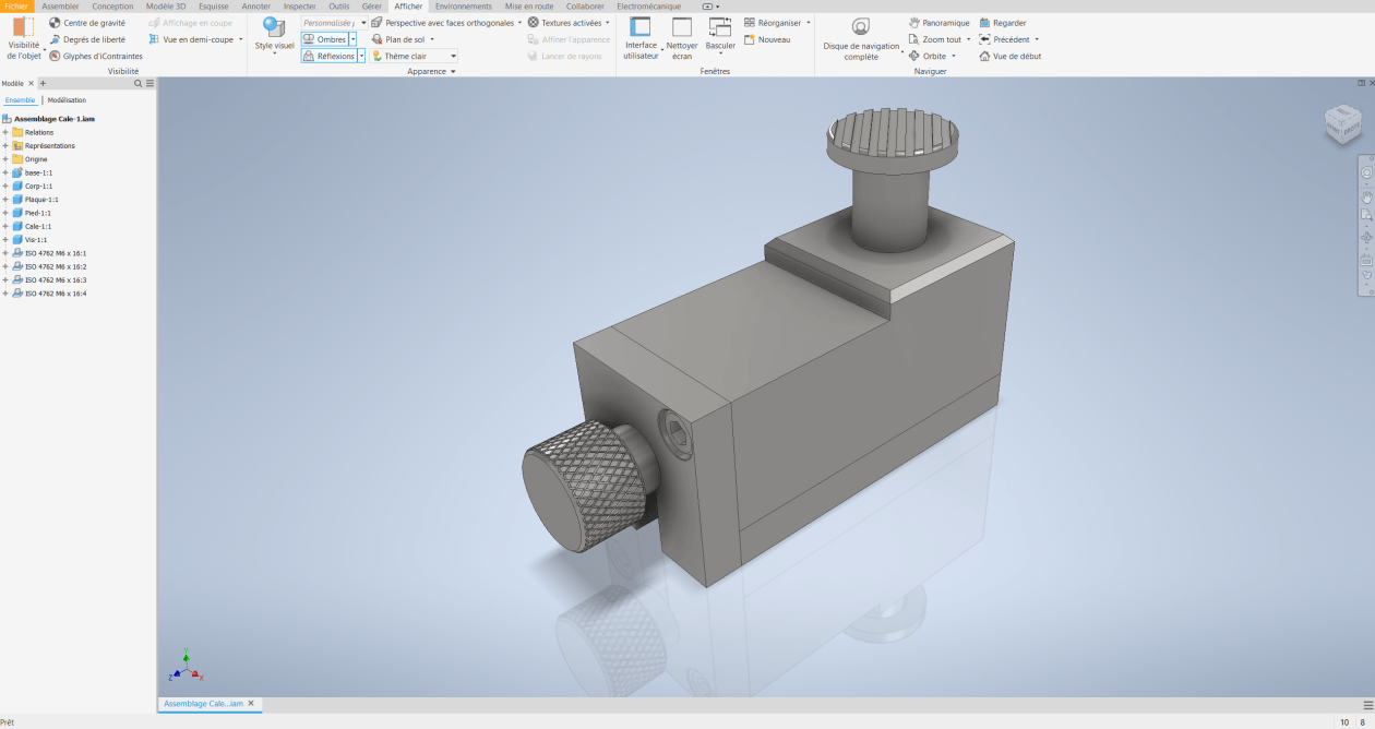 Autodesk Inventor Cale Reglable